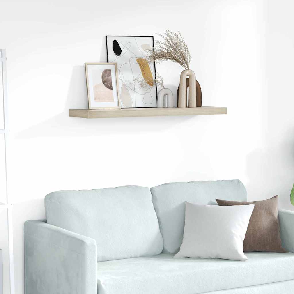 Ράφι Τοίχου Χρώμα Δρυός 90x23,5x3,8 εκ. MDF