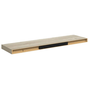 Ράφια Τοίχου 2 τεμ. Χρώμα Δρυός 90x23,5x3,8 εκ. MDF