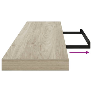 Ράφι Τοίχου Χρώμα Δρυός 120x23,5x3,8 εκ. MDF