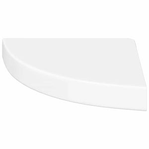 Ράφι Γωνίας Πλωτή Γυαλιστερή Λευκή 25x25x3,8 εκ. από MDF - Pakobazaar