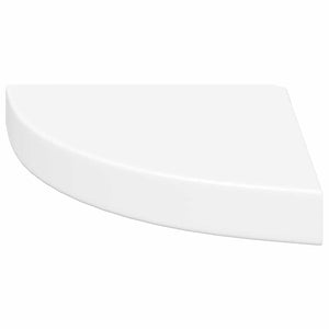 Ράφια Τοίχου Γωνιακά 2 τεμ. Άσπρα 25x25x3,8 εκ. MDF
