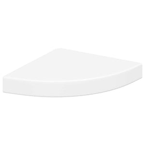 Ράφια Τοίχου Γωνιακά 4 τεμ. Άσπρα 25x25x3,8 εκ. MDF