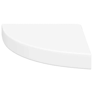 Ράφια Τοίχου Γωνιακά 4 τεμ. Άσπρα 25x25x3,8 εκ. MDF