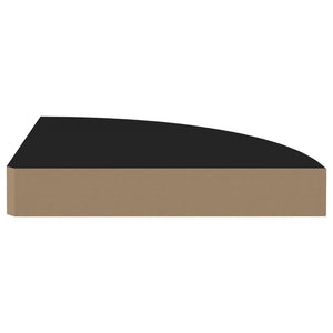 Ράφι Τοίχου Γωνιακό Μαύρο 25 x 25 x 3,8 εκ. από MDF