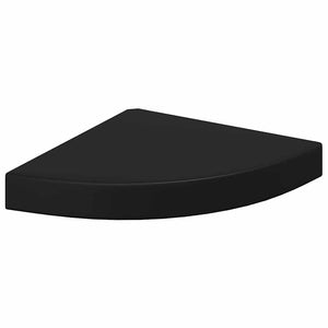 Ράφια Τοίχου 2 τεμ. Μαύρα 25x25x3,8 εκ. από MDF