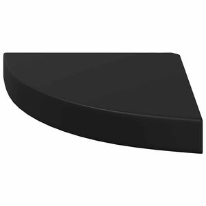Ράφια Τοίχου 4 τεμ. Μαύρα 25x25x3,8 εκ. από MDF