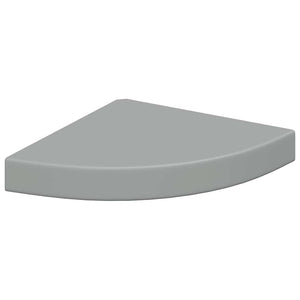 Ράφια Τοίχου Γωνιακά 2 τεμ. Γκρι 25x25x3,8 εκ. MDF