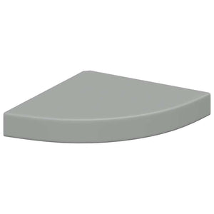 Ράφια Τοίχου Γωνιακά 4 τεμ. Γκρι 25x25x3,8 εκ. MDF