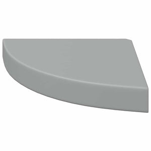 Ράφια Τοίχου Γωνιακά 4 τεμ. Γκρι 25x25x3,8 εκ. MDF