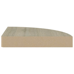Ράφια Τοίχου 2 τεμ. Χρώμα Δρυός 25x25x3,8 εκ. από MDF - Pakobazaar