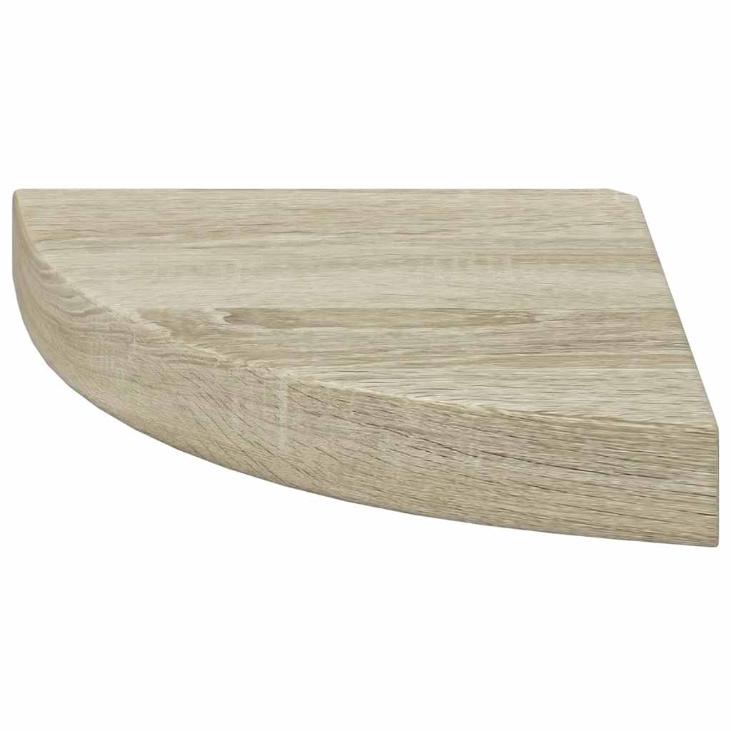 Ράφια Τοίχου Γωνιακά 4 τεμ. Χρώμα Δρυός 25x25x3,8 εκ. MDF