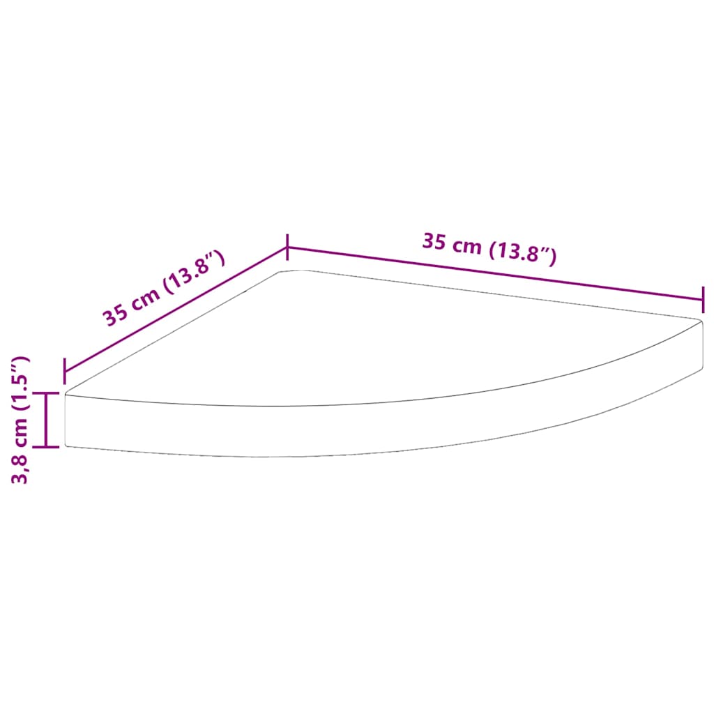 Ράφι Γωνίας Πλωτή Λευκή 35x35x3,8 εκ. από MDF - Pakobazaar