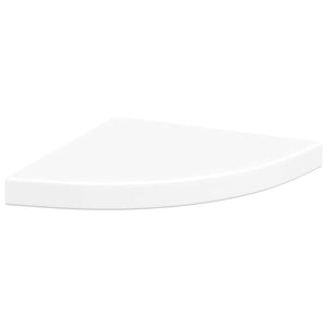 Ράφια Τοίχου Γωνιακά 4 τεμ. Άσπρα 35x35x3,8 εκ. MDF