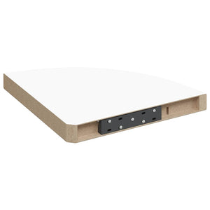 Ράφια Τοίχου Γωνιακά 4 τεμ. Άσπρα 35x35x3,8 εκ. MDF