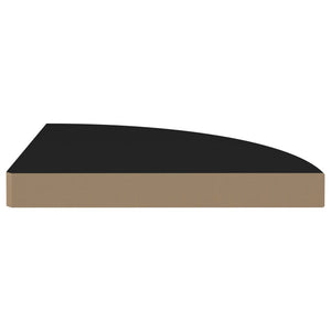 Ράφι Τοίχου Γωνιακό Μαύρο 35x35x3,8 εκ. από MDF