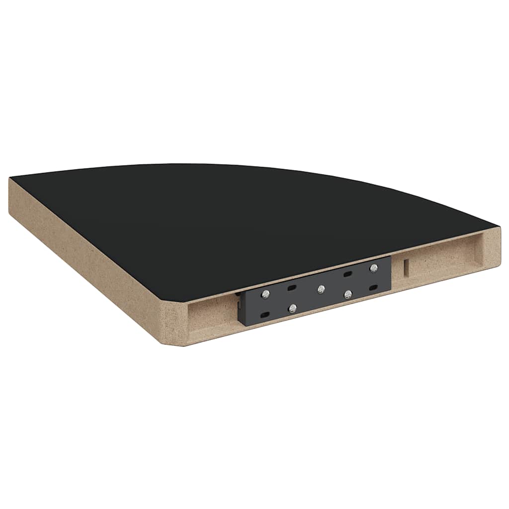 Ράφι Τοίχου Γωνιακό Μαύρο 35x35x3,8 εκ. από MDF