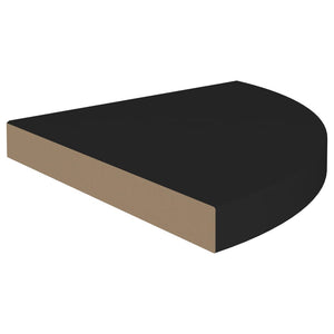 Ράφια Τοίχου 4 τεμ. Μαύρα 35x35x3,8 εκ. από MDF