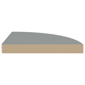 Ράφια Τοίχου Γωνιακά 2 τεμ. Γκρι 35x35x3,8 εκ. MDF
