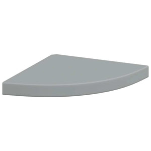 Ράφια Τοίχου Γωνιακά 4 τεμ. Γκρι 35x35x3,8 εκ. MDF