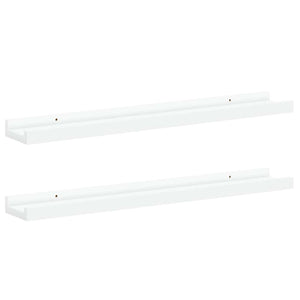 Ράφια για Κορνίζες 2 τεμ. Λευκά 60 x 9 x 3 εκ. από MDF