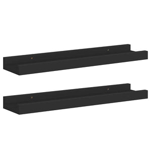 Ράφια για Κορνίζες 2 τεμ. Μαύρα 40 x 9 x 3 εκ. από MDF