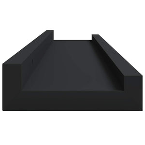 Ράφια για Κορνίζες 2 τεμ. Μαύρα 60 x 9 x 3 εκ. από MDF - Pakobazaar