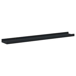 Ράφια για Κορνίζες 2 τεμ. Μαύρα 80 x 9 x 3 εκ. από MDF