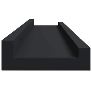 Ράφια για Κορνίζες 2 τεμ. Μαύρα 80 x 9 x 3 εκ. από MDF