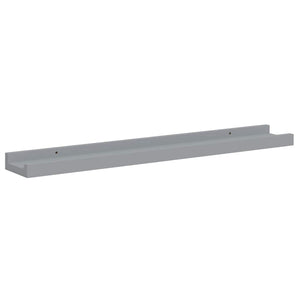 Ράφια για Κορνίζες 2 τεμ. Γκρι 60 x 9 x 3 εκ. από MDF