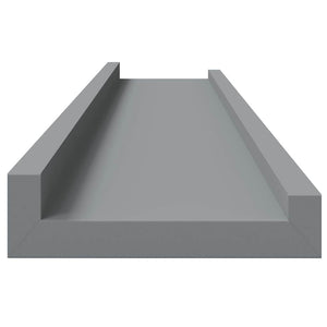Ράφια για Κορνίζες 2 τεμ. Γκρι 80 x 9 x 3 εκ. από MDF