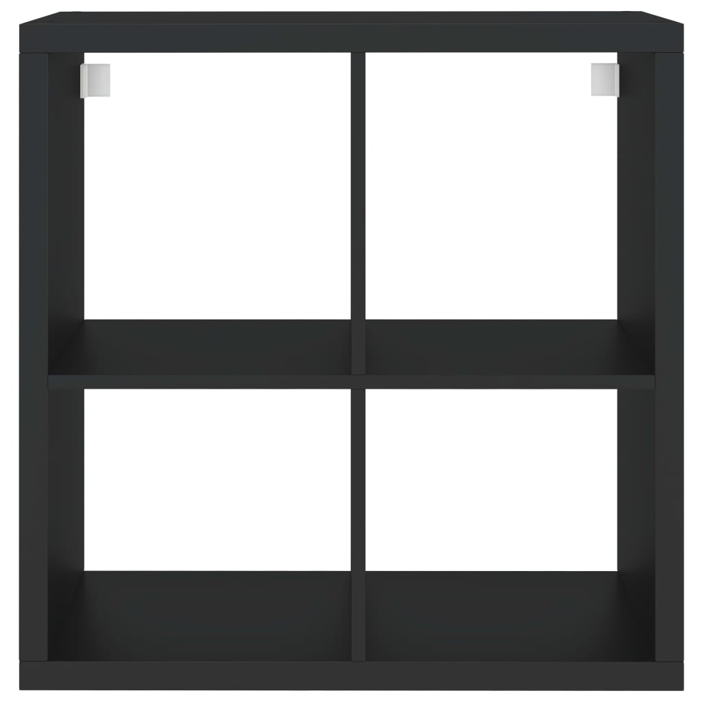 Ράφι Κύβος Τοίχου Μαύρο 69,5 x 29,5 x 69,5 εκ. από MDF
