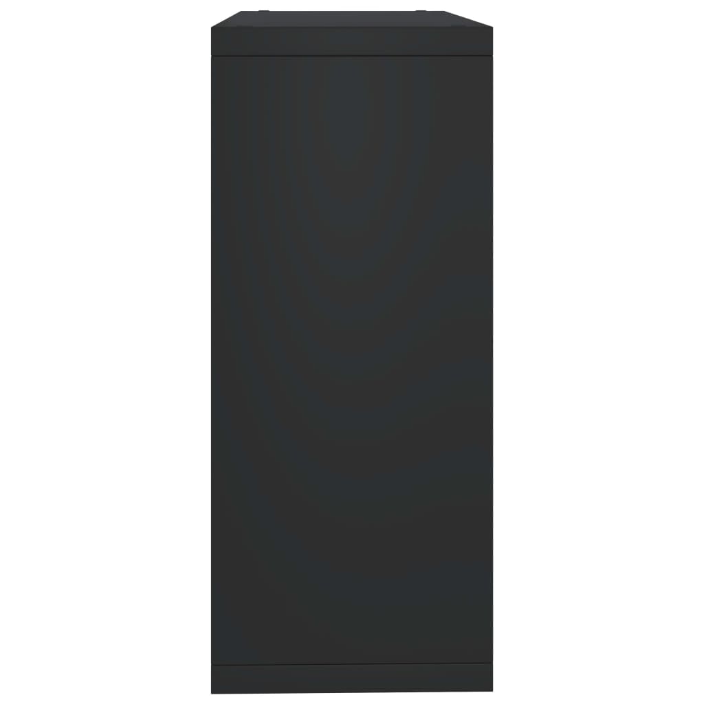 Ράφι Κύβος Τοίχου Μαύρο 69,5 x 29,5 x 69,5 εκ. από MDF