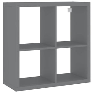 Ράφι Κύβος Τοίχου Γκρι 69,5 x 29,5 x 69,5 εκ. από MDF