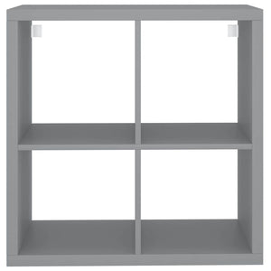 Ράφι Κύβος Τοίχου Γκρι 69,5 x 29,5 x 69,5 εκ. από MDF