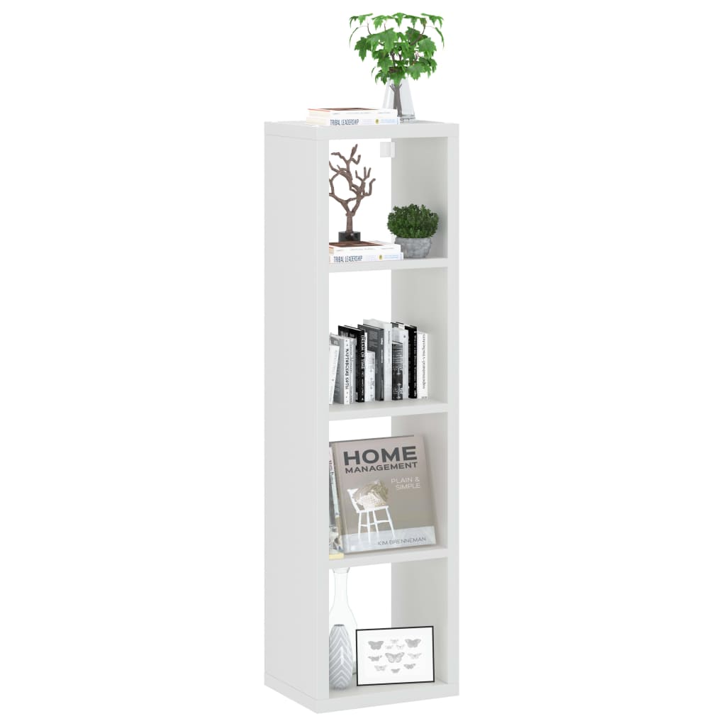 Ράφι Κύβος Τοίχου Λευκό 37 x 29,5 x 134,5 εκ. από MDF