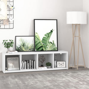 Ράφι Κύβος Τοίχου Λευκό 37 x 29,5 x 134,5 εκ. από MDF