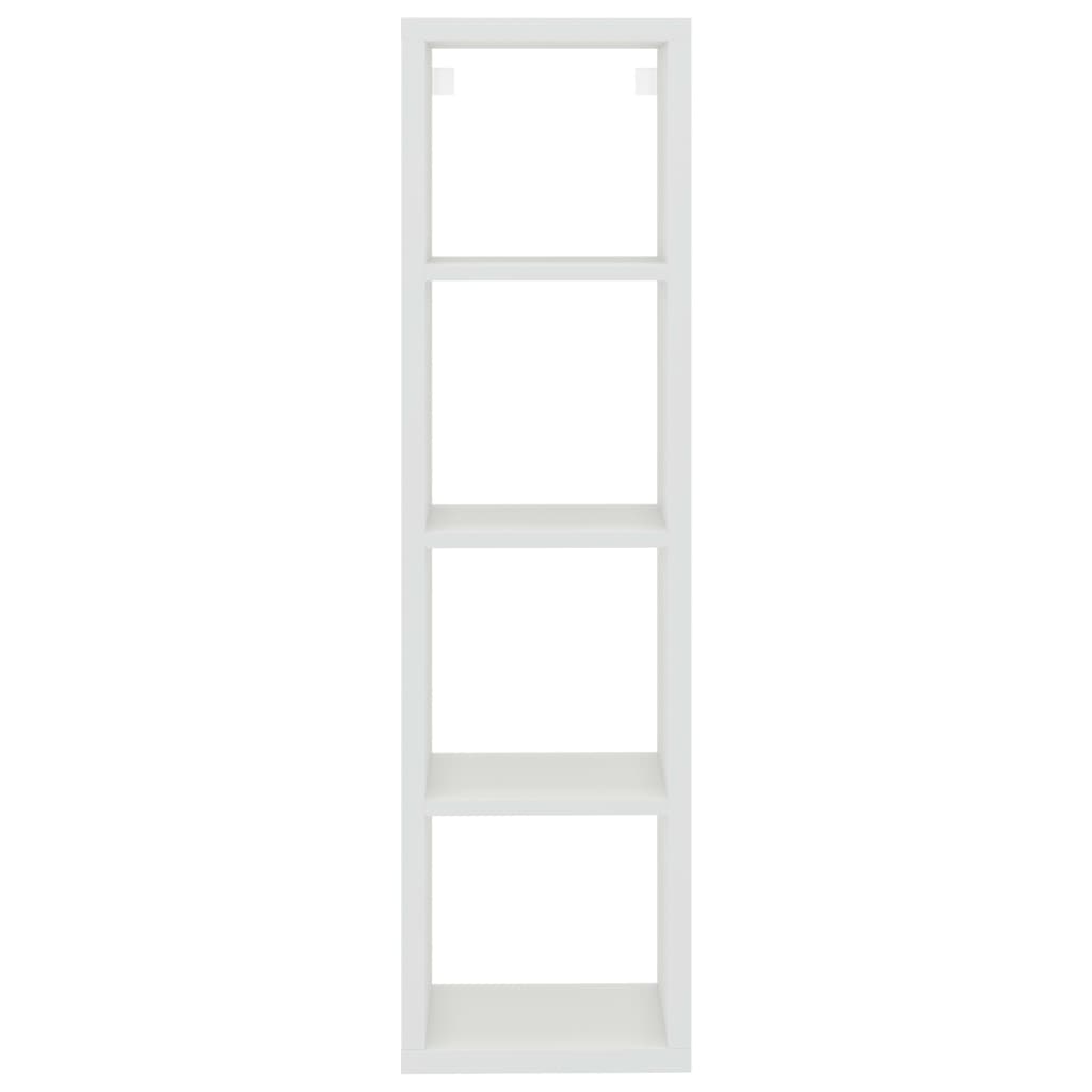 Ράφι Κύβος Τοίχου Λευκό 37 x 29,5 x 134,5 εκ. από MDF