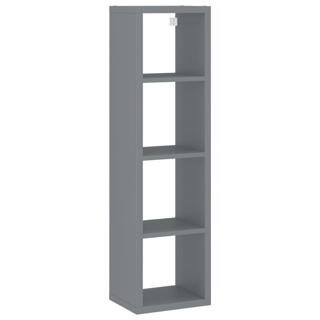Ράφι Κύβος Τοίχου Γκρι 37 x 29,5 x 134,5 εκ. MDF