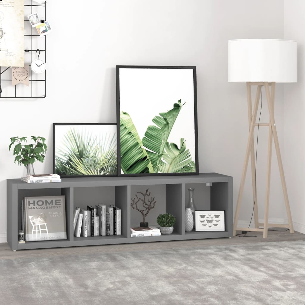 Ράφι Κύβος Τοίχου Γκρι 37 x 29,5 x 134,5 εκ. MDF