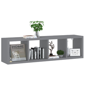 Ράφι Κύβος Τοίχου Γκρι 37 x 29,5 x 134,5 εκ. MDF