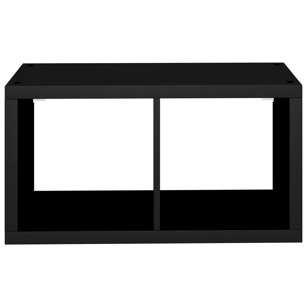 Ράφι Κύβος Τοίχου Μαύρο 69,5 x 29,5 x 37 εκ. από MDF