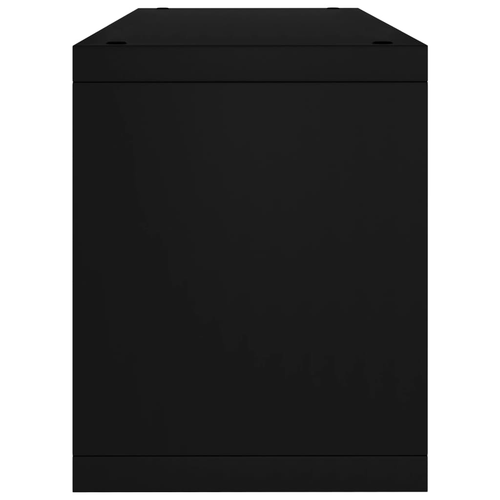 Ράφι Κύβος Τοίχου Μαύρο 69,5 x 29,5 x 37 εκ. από MDF