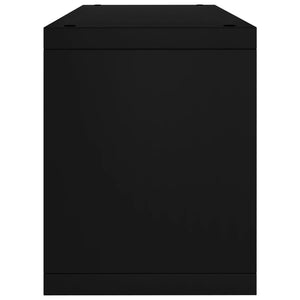 Ράφι Κύβος Τοίχου Μαύρο 69,5 x 29,5 x 37 εκ. από MDF