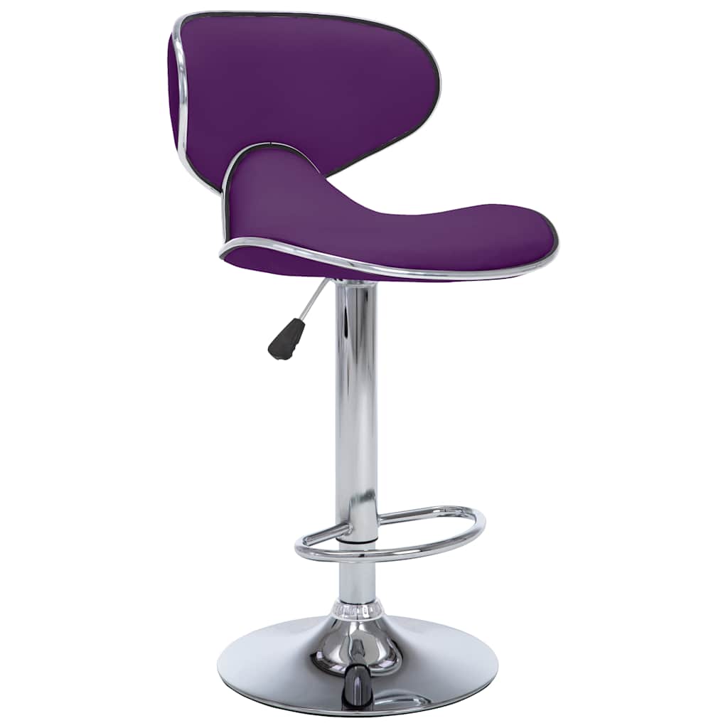 323651  Bar Stools 2 pcs Purple Faux Leather