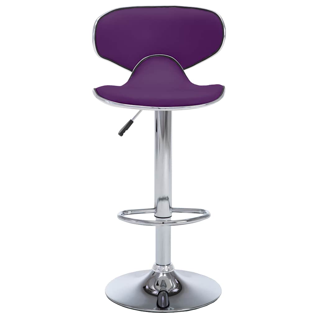 323651  Bar Stools 2 pcs Purple Faux Leather