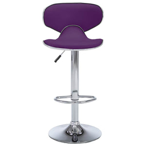 323651  Bar Stools 2 pcs Purple Faux Leather