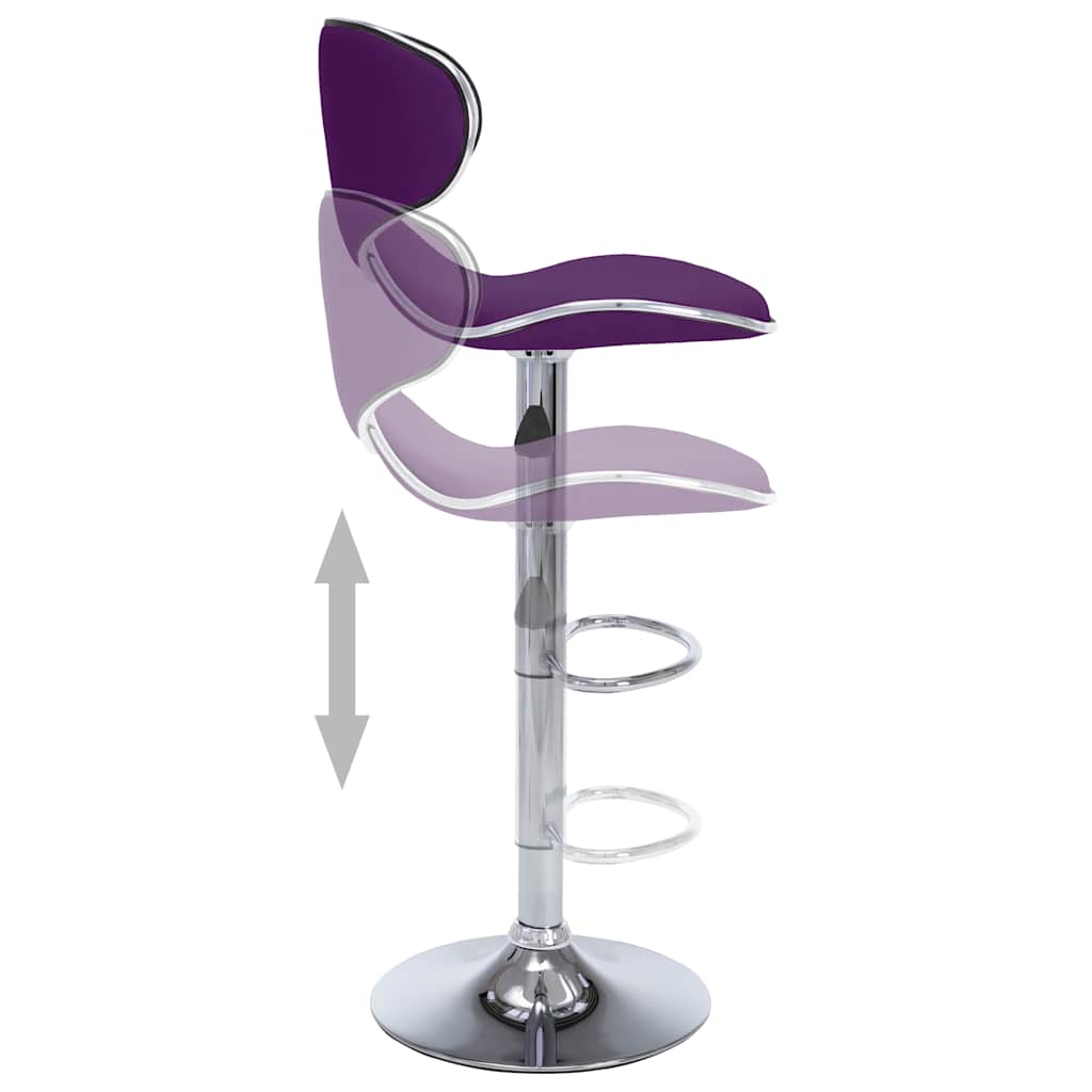 323651  Bar Stools 2 pcs Purple Faux Leather
