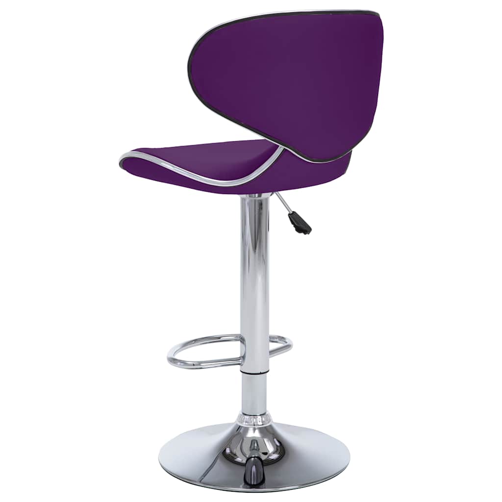 323651  Bar Stools 2 pcs Purple Faux Leather