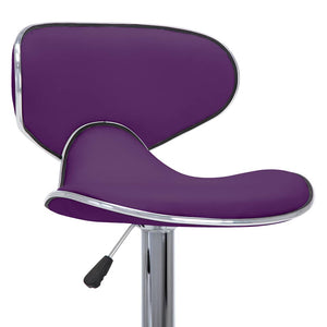 323651  Bar Stools 2 pcs Purple Faux Leather