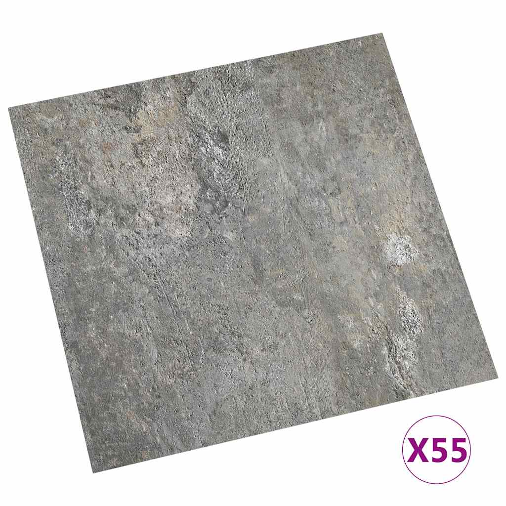 Δάπεδο Αυτοκόλλητο Γκρι 55 τεμ. 5,11 μ² από PVC